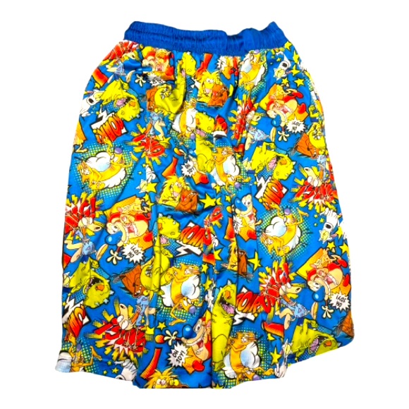 Nickelodeon Boys Large Sleep Shorts Ren and Stimpy Gym Long Cartoon Novelty - Picture 3 of 3